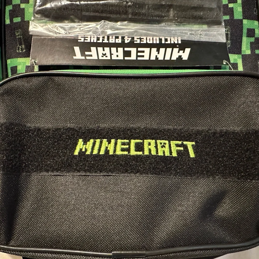 NWT Minecraft Creeper Toddler Backpack by Bioworld — Includes 4 Patches